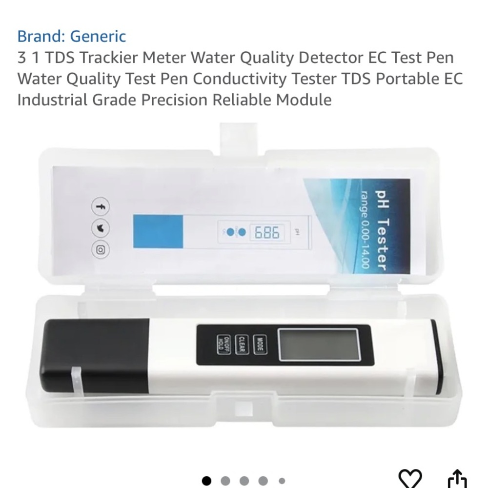 Aerkersun Digital pH/TDS Water Quality Tester Pen - White & Black